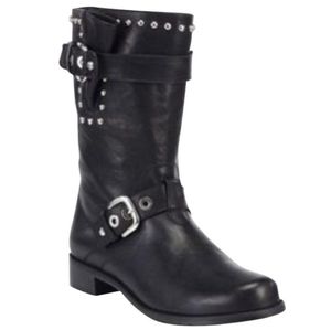 Stuart Weitzman studded combat boots